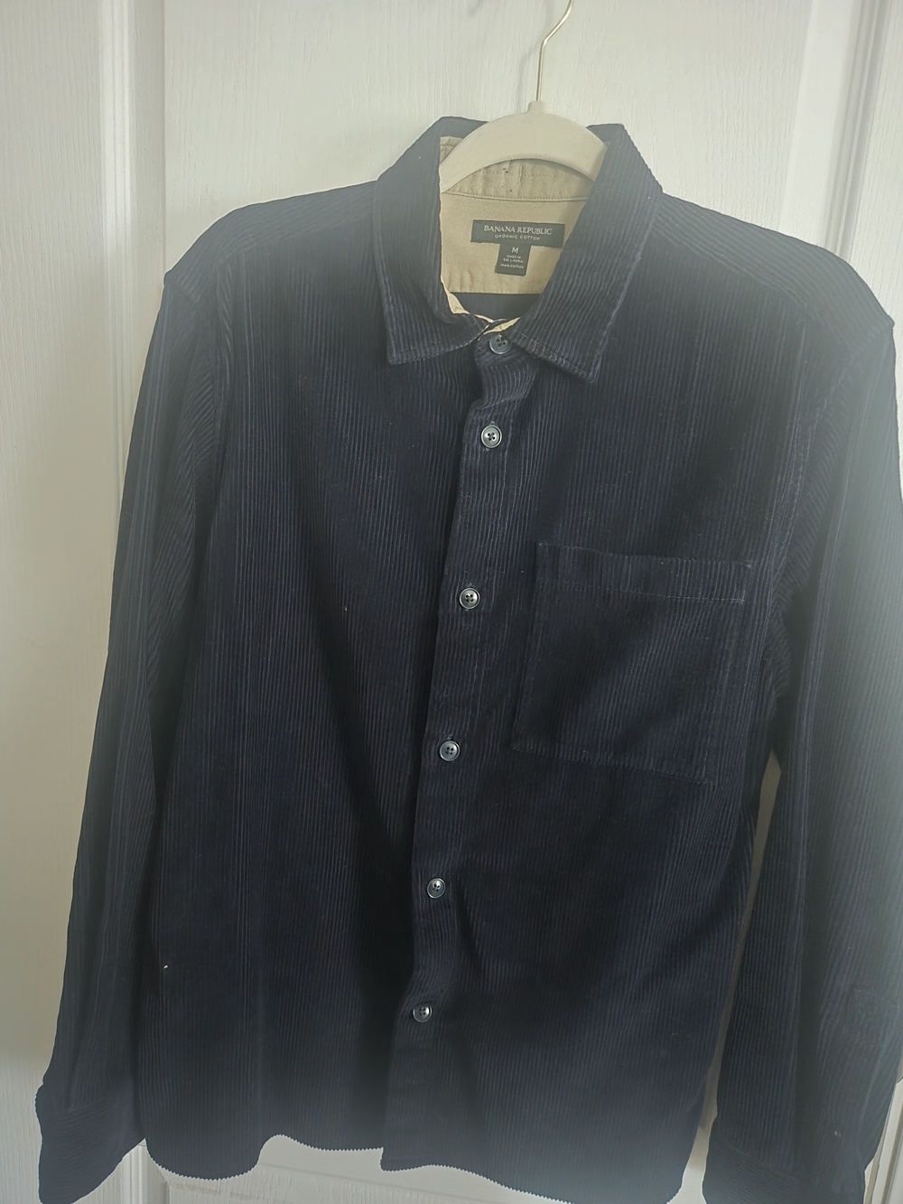 Banana Republic Men's Dark Navy Corduroy Shirt Jacket